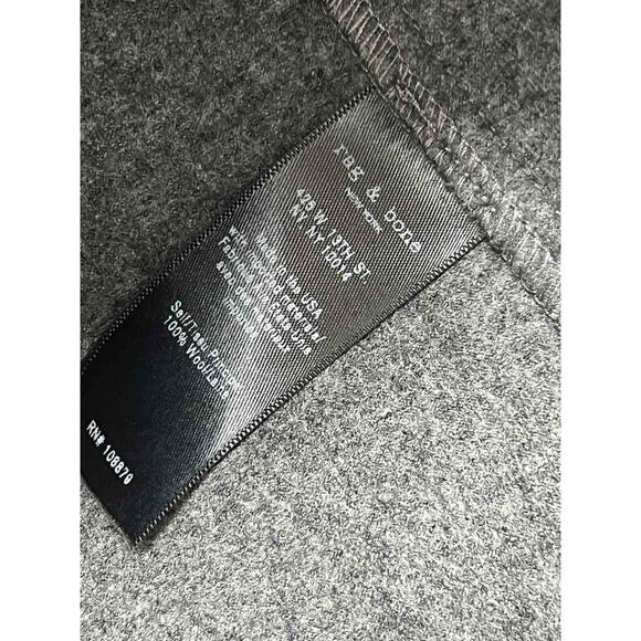 Rag & Bone Deconstructed Razor 100% Wool Laine USA made Blazer Grey 0 A000639 - Picture 9 of 11